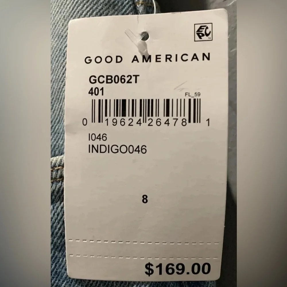 Good American Women’s Classic Bootcut Jeans High Rise Denim Indigo Med Wash Sz 8 - Picture 7 of 8